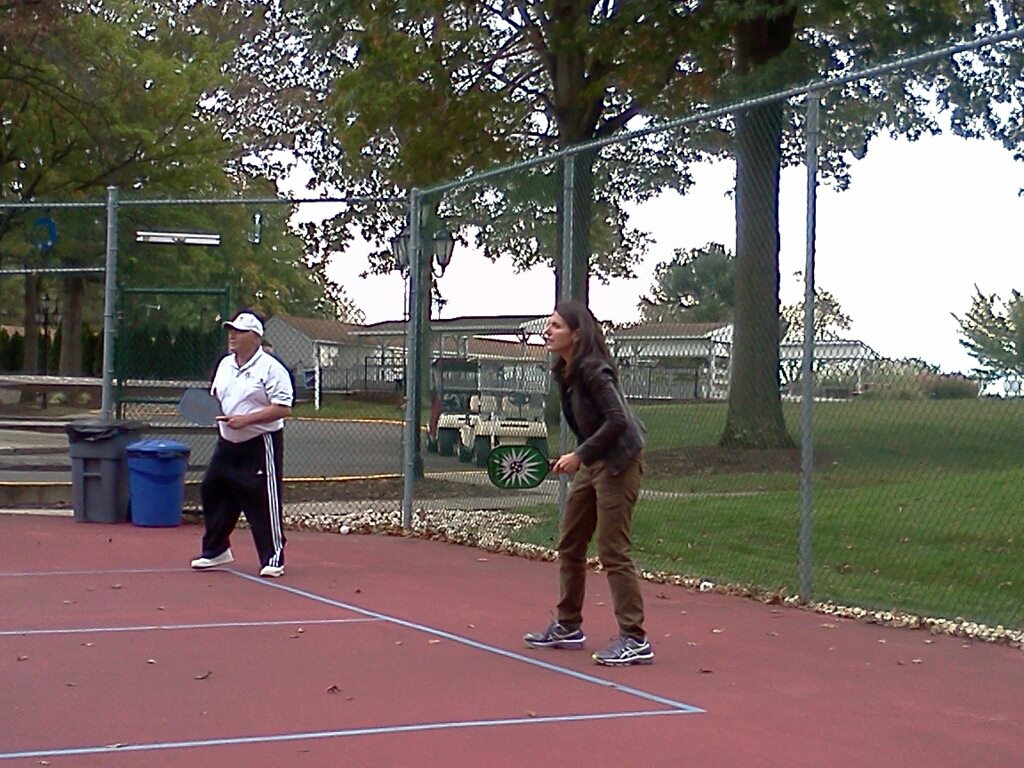 Jean Chatzky Playing Pickleball
