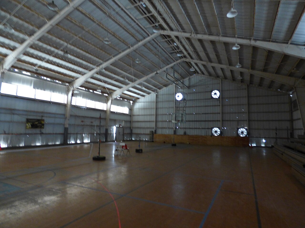 Ficus benjamina (Weeping fig) View courts set for pickleball gym at Midway Gym Town Sand Island, Midway Atoll, Hawaii. June 15, 2017 #170615-0195 Imag