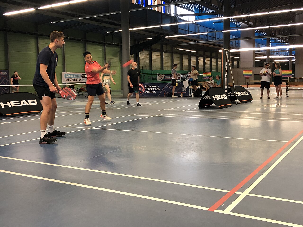 A doubles point at the EuroGames 2024 pickleball competition in Vienna; this is an archival match reference, not the South Beach moneyball event.