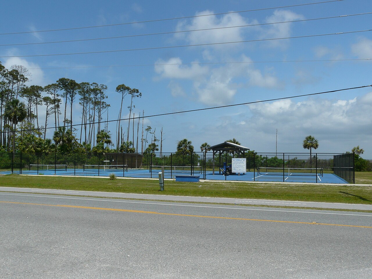 Pickleball court at Salinas Park in Gulf County, Florida.
